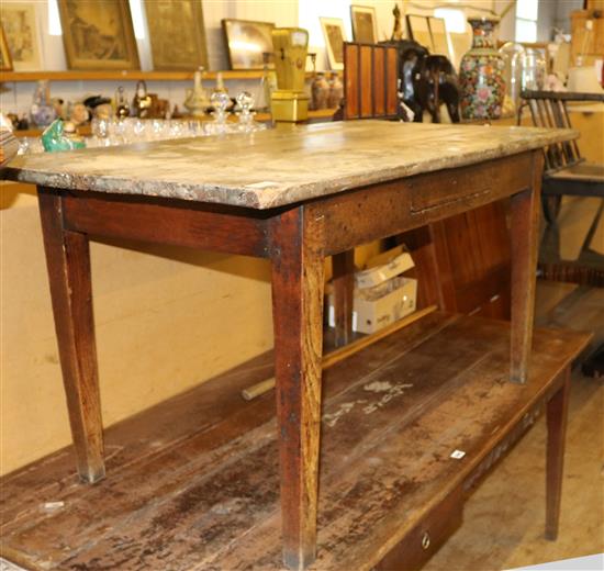 Small oak farmhouse table